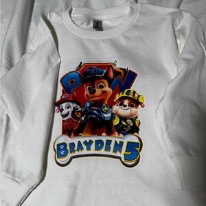 CUSTOMIZED PAW PATROL LONG SLEEVE SHIRT NEW